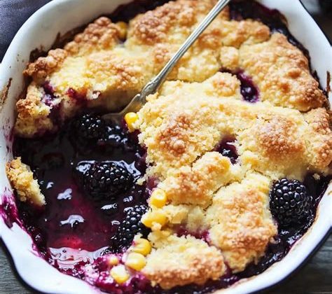 Blackberry Corn Cobbler