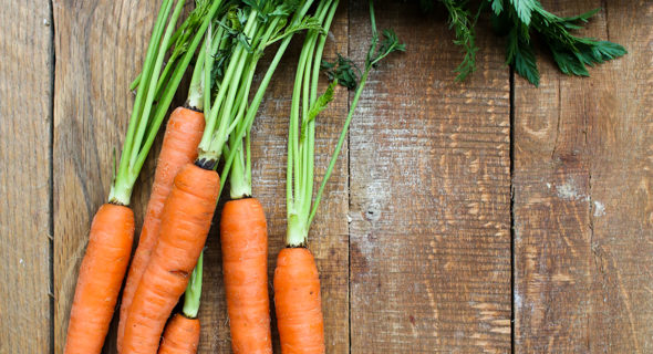 Roasted Carrots and Green Onions With Thyme and Hazelnuts