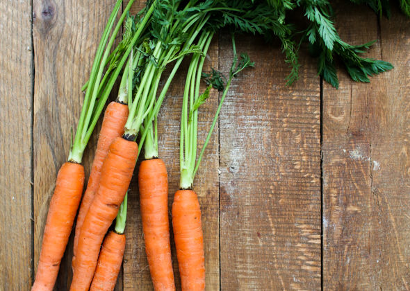 Roasted Carrots and Green Onions With Thyme and Hazelnuts