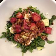 Rhubarb, Pecan and Goat Cheese Salad