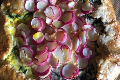 Rustic Spinach Radish Pie