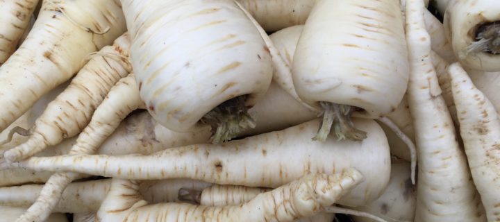 Roasted Parsnip Spinach Salad