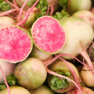 Watermelon Radish, Orange & Goat Cheese Salad