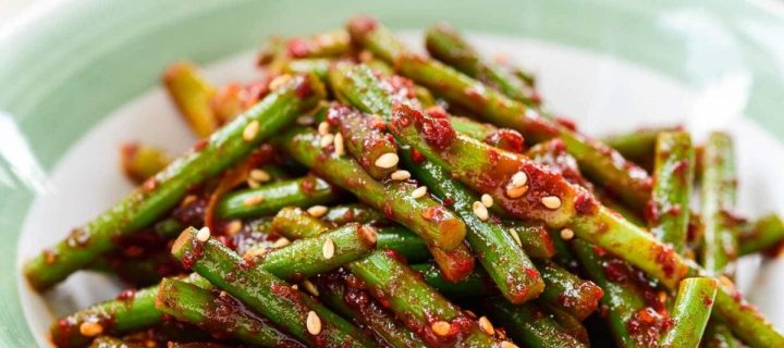 Korean Spicy Garlic Scapes (Maneuljjong Muchim)